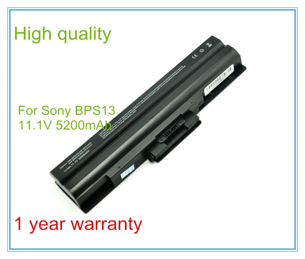 Черный аккумулятор 5200 мАч для BPS13/B VGP BPS13/Q BPS13B/B|battery vgp-bps13|battery 5200mahbattery for |