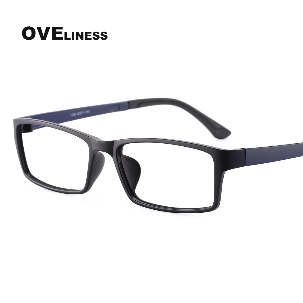 black blue TR90 оправа для очков, мужские оправы для очков, женские оптические прозрачные линзы, очки для чтения, оправа для очков, очки по рецепту - Цвет оправы: black blue
