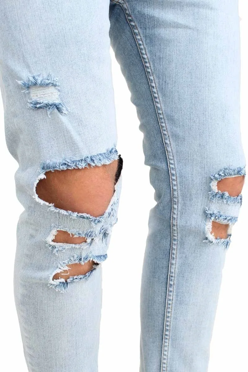 2018 Рваные джинсы летние голубые Цвет мужской отверстие с машинами для детей