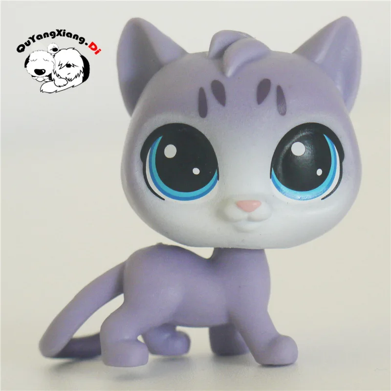 

CWM060 Pet Shop Animal Crawling light blue cat doll action Figure kitten