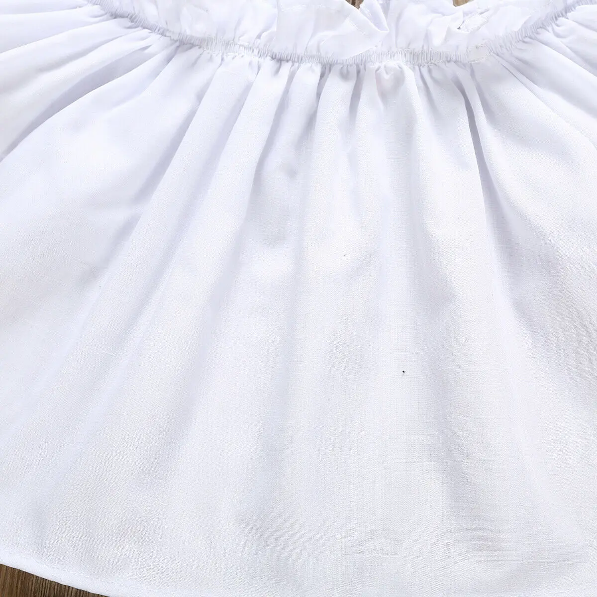 Комплект из 2 предметов Новинка Модная белая рубашка на бретельках для маленьких