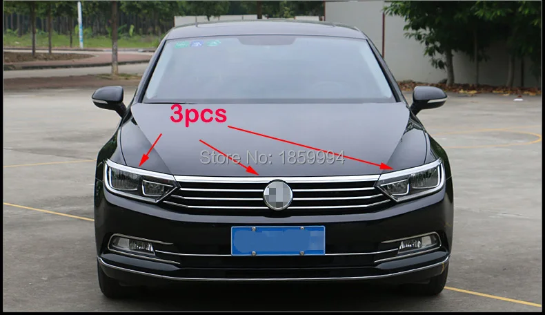 Для VW Passat B8 sedan/Alltrack/Variant передний капот Гриль для губ формовочная крышка отделка бар гарнир сетка