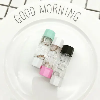 Портативная прозрачная бутылка для хранения контактных линз милый Контейнер