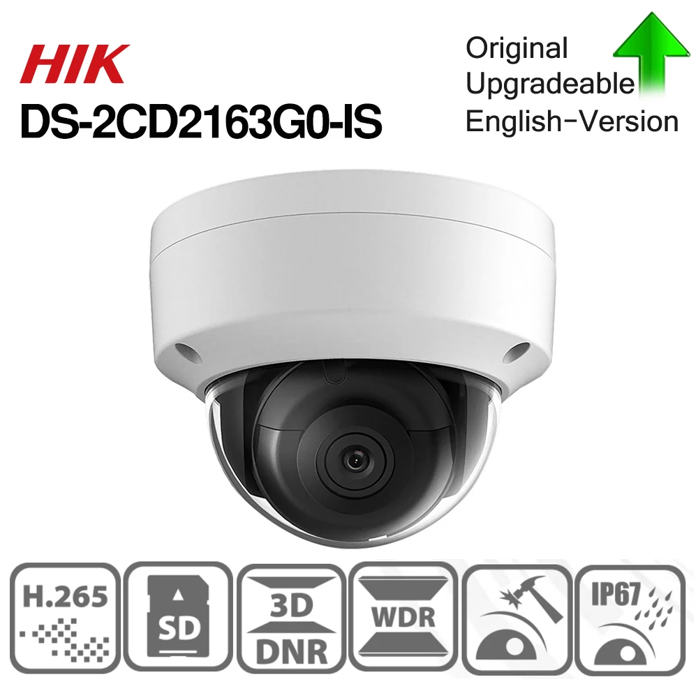 Hikvision Original6mp IP камера DS-2CD2163G0-I DS-2CD2163G0-IS мини купольная сетевая камера sd-карта слот Поддержка распознавания лица CCTV