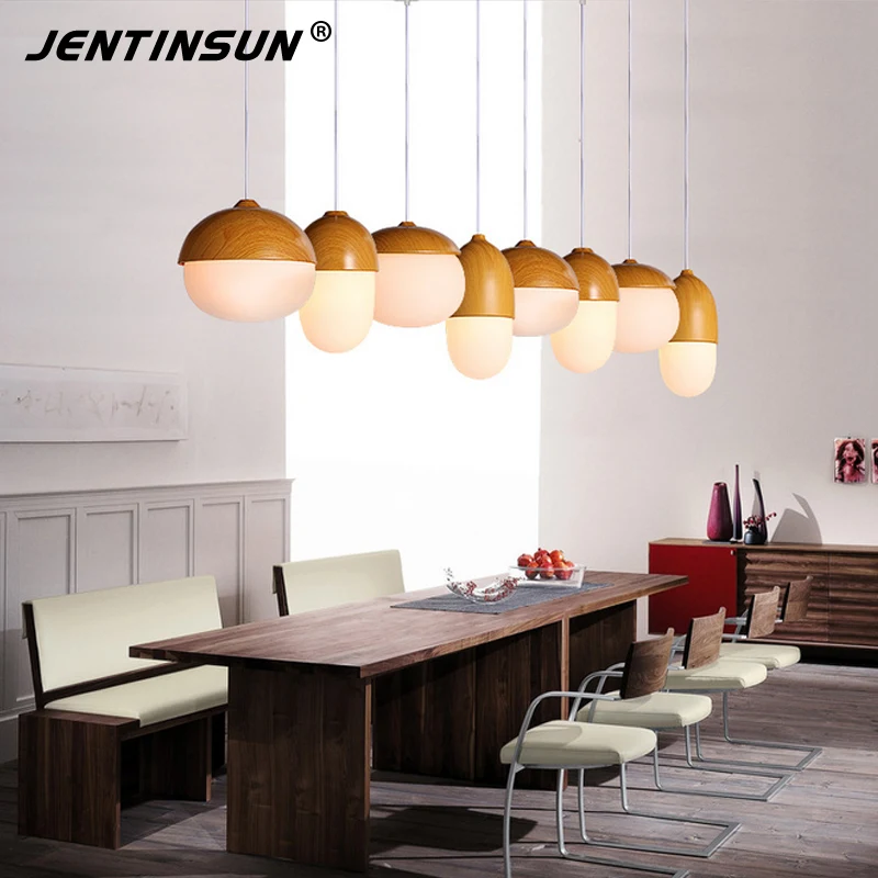 1pcs Modern Nordic American Style Nut Pendant Lights Creative Wood Glass Nuts Hanging Lamps for Bar Children's Room | Освещение