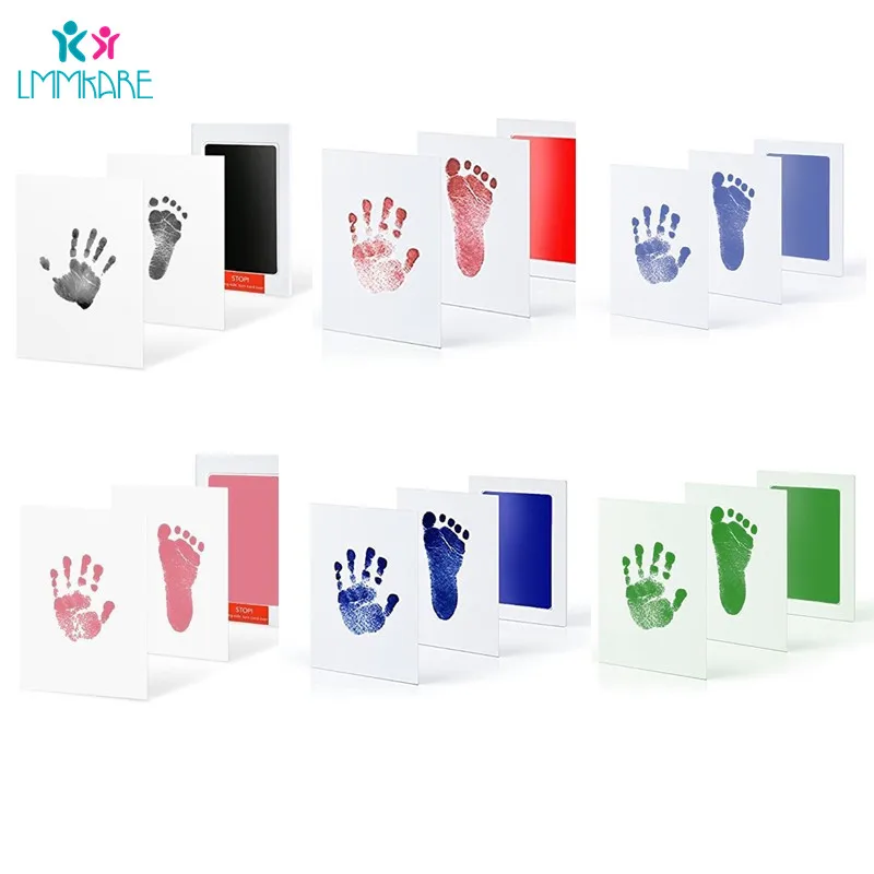 Newroborn уход за ребенком нетоксичный ребенок Handprint Набор для отпечатка ступней Детские сувениры литье глиняный принт малыш чернильный коврик игрушки подарки