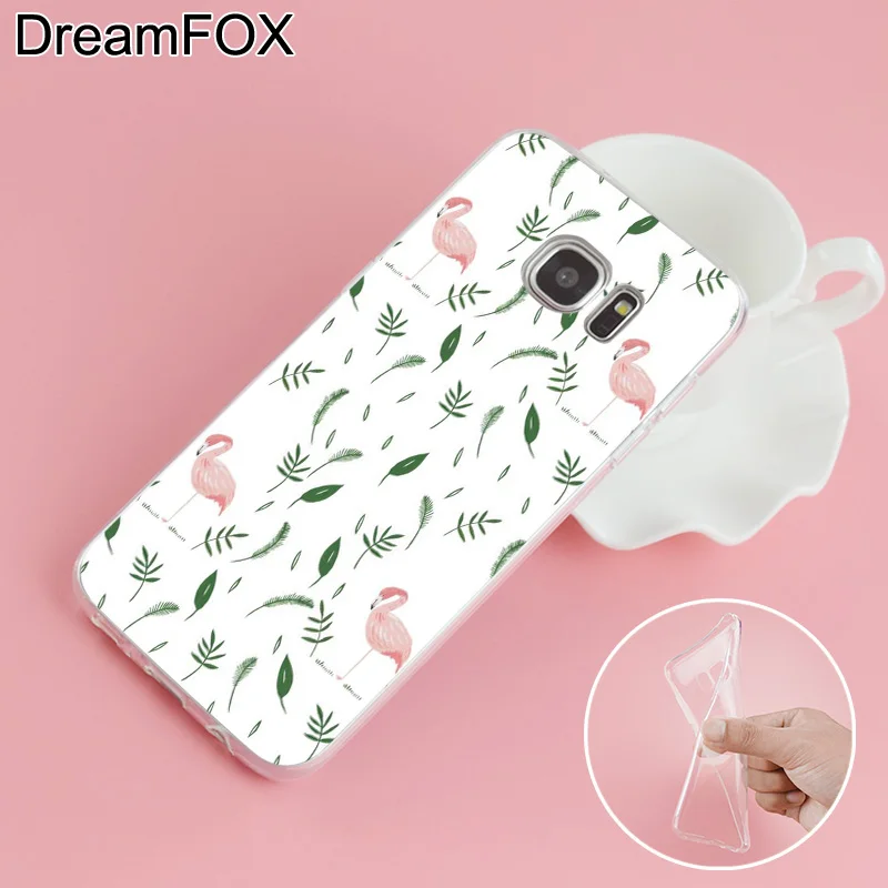 DREAMFOX L362 Cute Animal Flamingo Soft TPU Silicone Case Cover For Samsung Galaxy Note S 3 4 5 6 7 8 9 Edge Plus Grand Prime |