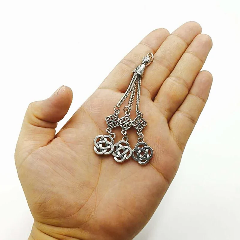 Металлическая подвеска Tasbih с кисточками три цепи классический стиль|Подвески| |