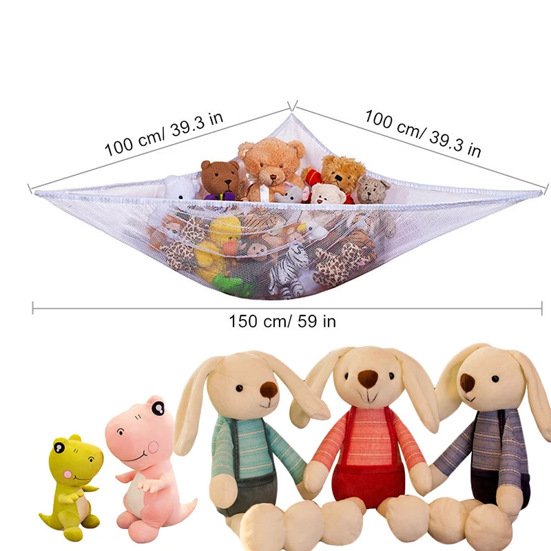 Милый детский Большой Гамак для игрушек держатель хранения чистый гибкий уголок