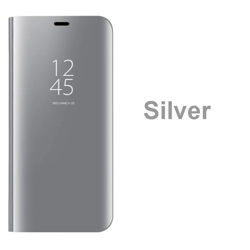 Silver Умный чехол, зеркальный Прозрачный чехол для huawei mate 10 9 Pro P10 Plus, умный флип-чехол для huawei mate 10 Pro P10 Plus, чехол - Цвет: Silver