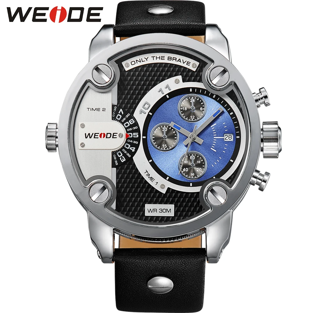 Бренд WEIDE многофункциональные мужские спортивные часы с двойным часовым поясом