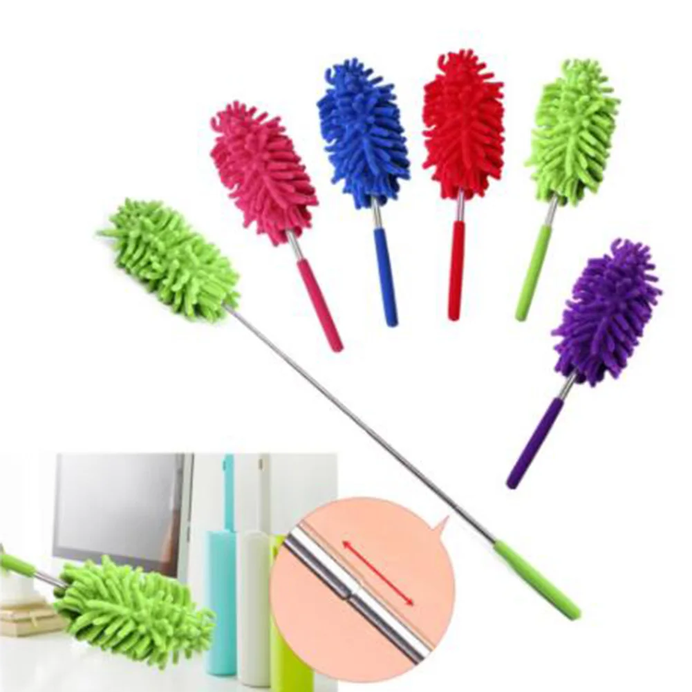 

1pcs High Quality Magic Soft Microfiber Dusters Dust Cleaner Handle Feather Static Extendable Length Cleaning Tool 4 colors