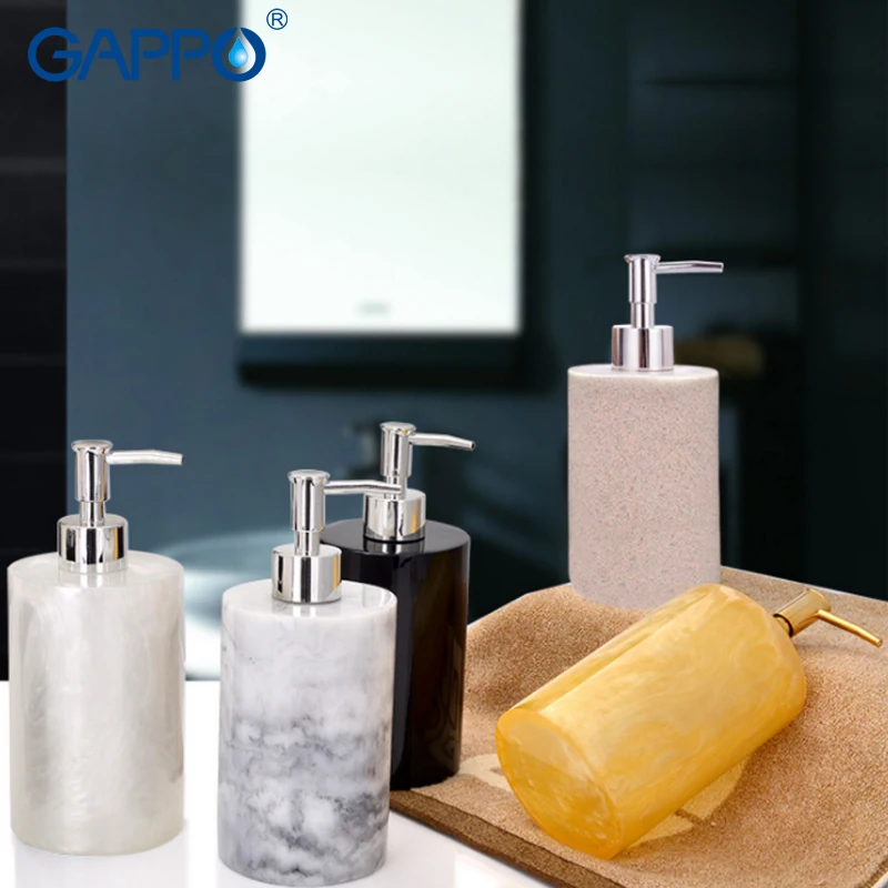 GAPPO liquid soap dispensers Bathroom Resin Hand Pump imported resin Bottle Bath accessories pumps | Обустройство дома