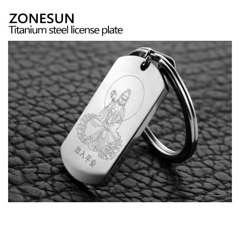 ZONESUN персонализированная подвеска для мужчин в стиле милитари с гравировкой букв