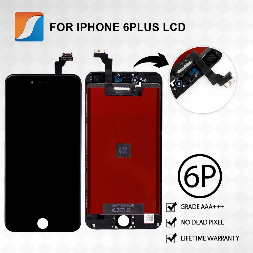 AAA +++ 20 шт./лот для iPhone 6 Plus LCD 5 дюймов с сенсорным экраном в сборе замена гарантия