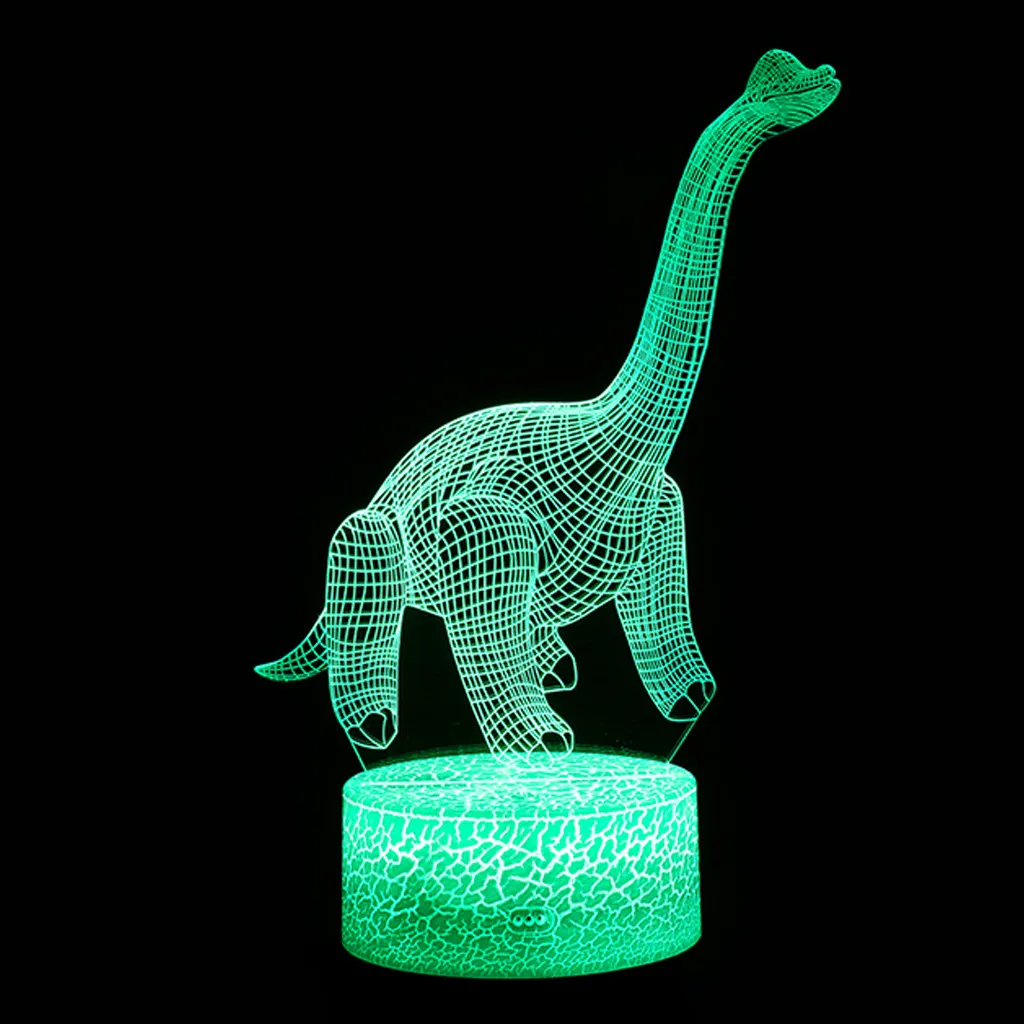 СВЕТОДИОДНЫЙ 3D ночной Светильник динозавр Иллюзия светильник Настольная USB 3D визуальная лампа светильник 7 цветов Изменение подарков 3D светильник для детской комнаты