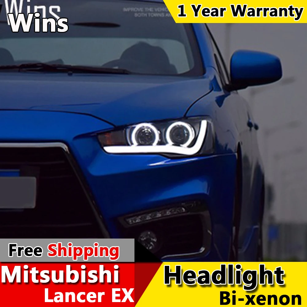 Wins светильник s для Mitsubishi LANCER головной LANCER-EX светодиодный Angel eye DRL передний Bi-Xenon