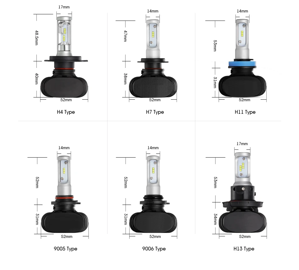 Oslamp S1 NF15 СВЕТОДИОДНЫЕ Фары H4 H7 H11 H13 автомобильные лампы H1 H3 9005 9006 CSP чипы 50 Вт 6500 к светодиодные лампы для Nissan Toyota