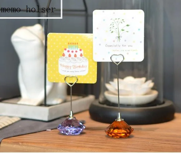 Металлический зажим в форме сердца держатель для открыток меню фото заметок