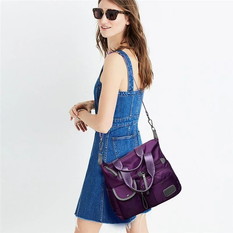 Топ Повседневная сумка Bolsos Mujer женские новые тканевые сумки через плечо Водонепроницаемая нейлоновая сумка через плечо Женская Большая вместительная сумка через плечо