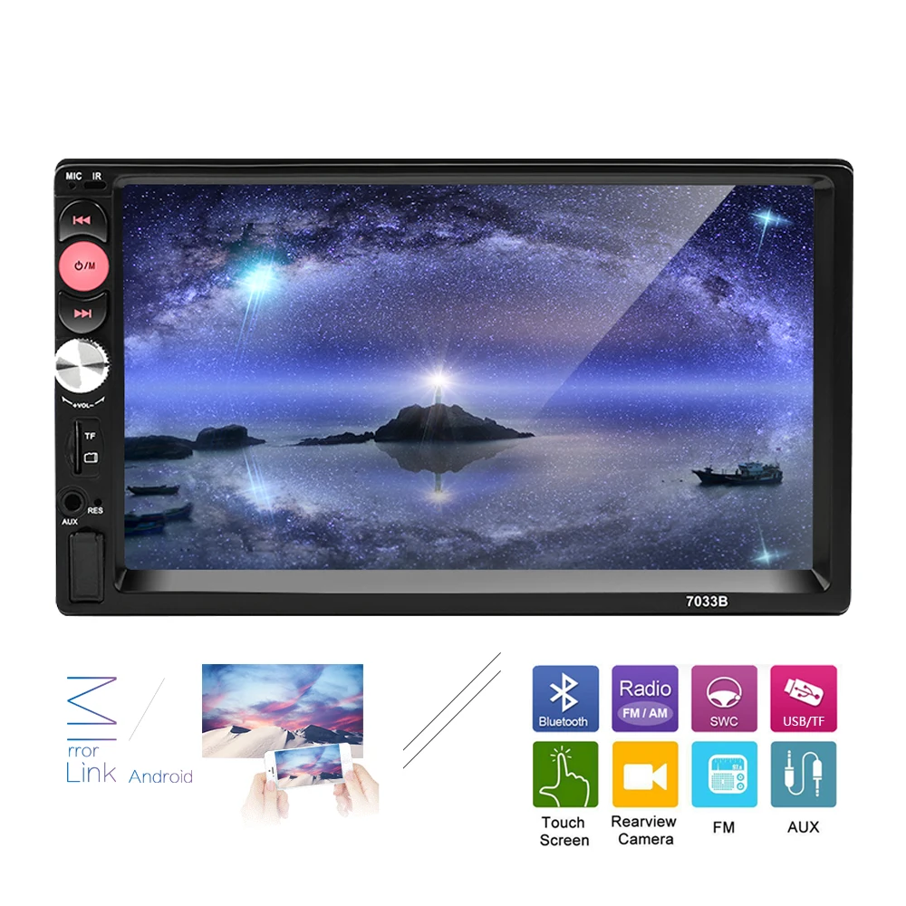 Автомагнитола LTBFM 2 din 7 &quotHD плеер MP5 сенсорный экран цифровой дисплей Bluetooth USB SD