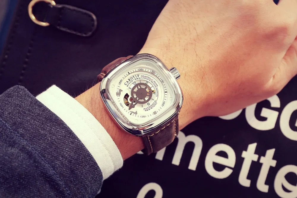 CAROTIF, высокое качество, турбийон, мужские часы, Montre HommeTop, брендовые Роскошные деловые часы, мужские автоматические механические наручные часы