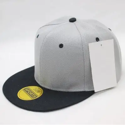 Full Close Hip Hop Cap Blank Whole Closure Women Men's leisure Flat Brim Bill Hip Hop Baseball Cap Snapback Hat - Цвет: 4