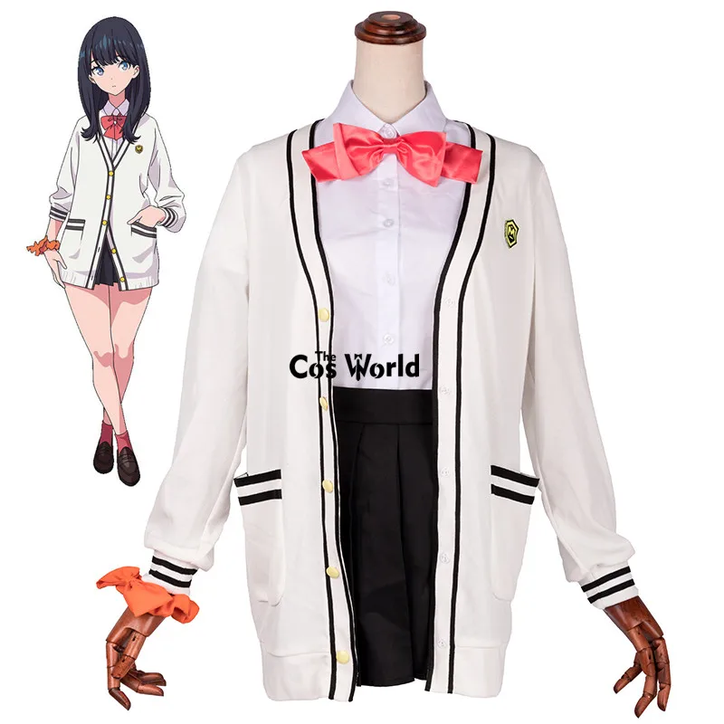 SSSS. GRIDMAN Takarada Rikka школьная форма пальто кардиган рубашки юбки наряд аниме костюмы