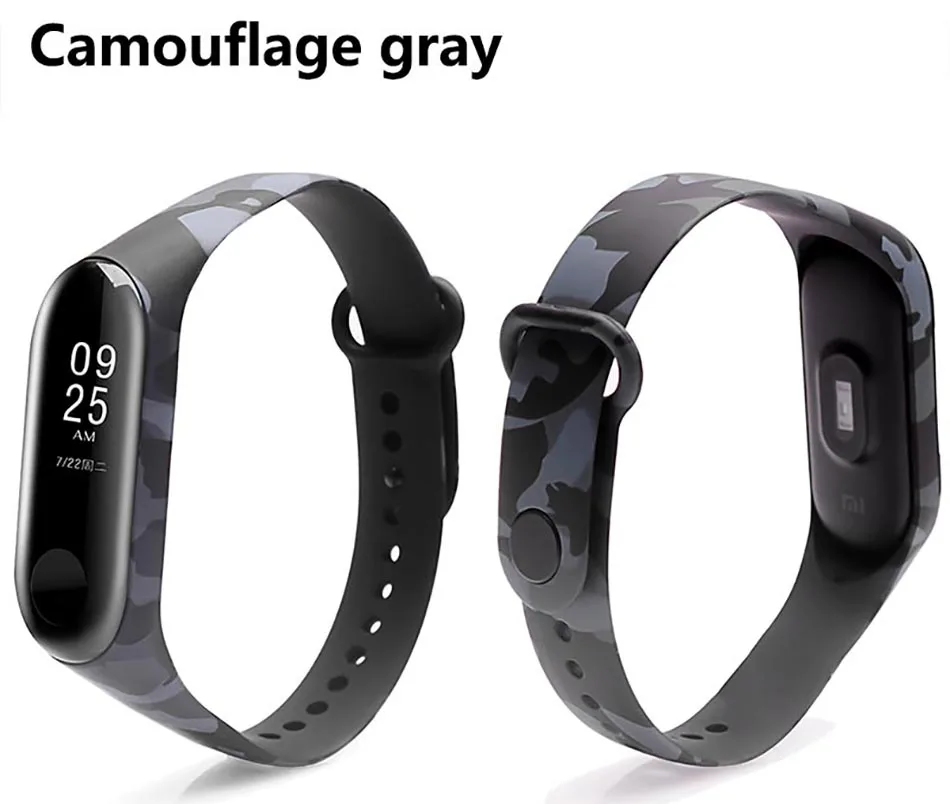 Камуфляжный ремешок mi band 3 для xiaomi mi3 умный браслет pulseira для mi band 3 сменные силиконовые аксессуары