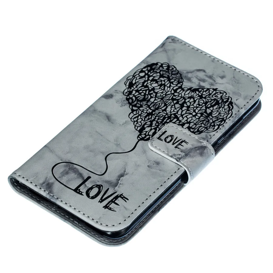 HOTSWEI Case For Huawei Honor 6C Pro 5.2&quot Cute LOVE Marble Skin Pattern Leather Silicone Magnetic Wallet Cover | Мобильные