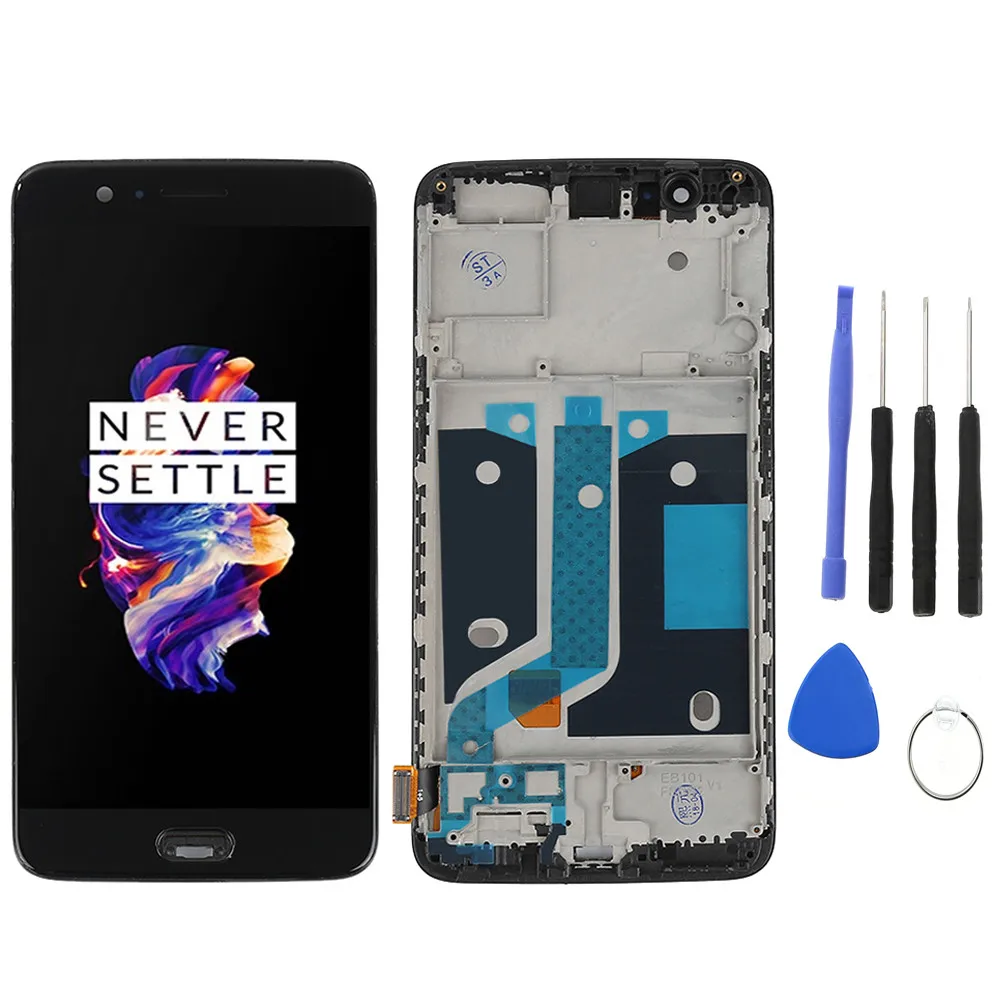 Black with tools Для Oneplus 5 ЖК-дисплей сенсорный экран дигитайзер полная сборка запасная часть с рамкой A5000 ЖК-дисплей для Oneplus 5 дисплей - Цвет: Black with tools