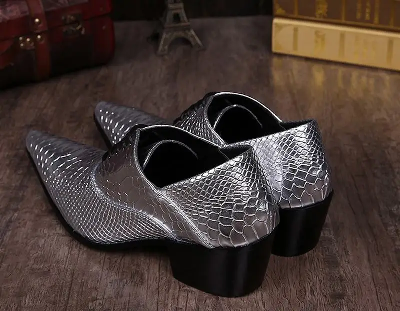 Туфли мужские классические со змеиным принтом натуральная кожа заостренный