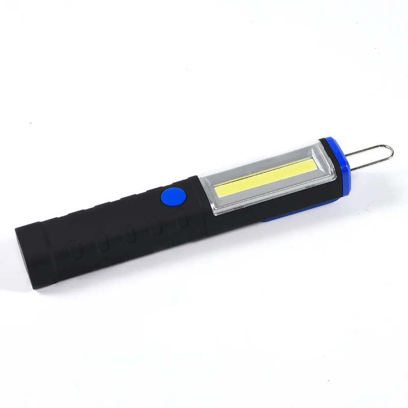 blue no battery Coba мини портативный светильник ing светодиодный магнитный рабочий светильник с зажимом cob Рабочая лампа 3* AAA батарея кемпинг водонепроницаемый светильник Открытый рабочий светильник - Испускаемый цвет: blue no battery