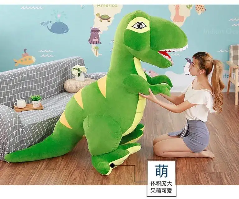 90cm 60 см/90 см мультяшный динозавр плюшевые игрушки хобби огромный тираннозавр рекс плюшевые куклы мягкие игрушки для детей Мальчики Классические игрушки - Цвет: 90cm