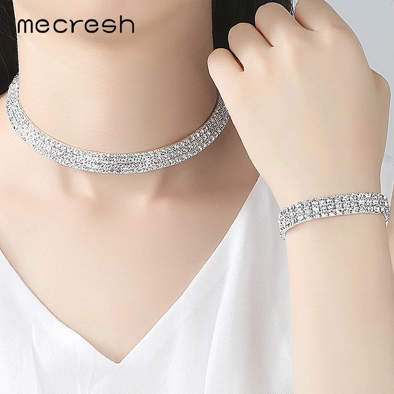 Mecresh классический сткруглый разы африканские Ювелирные наборы кристалл