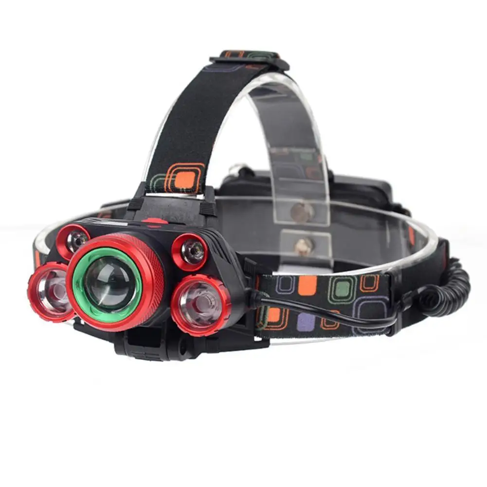 YUNMAI LED Flashlight T6 + 4 Headlight Headlamp Zoomable 8000 LM Modes 18650 Headlights for Outdoor Activity | Лампы и освещение