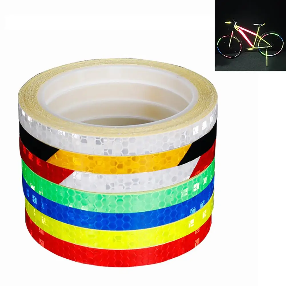 NEW MTB Cycling Wheel Rim Light Reflective Sticker Adhesive Warning Stripe Decal | Спорт и развлечения