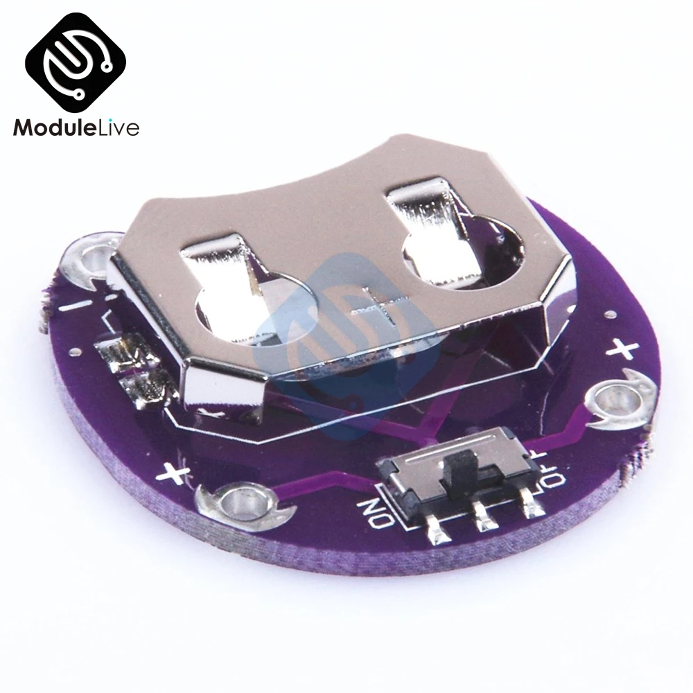 Для Arduino LilyPad монетница Батарейный держатель CR2032 батарейное крепление Diy Kit Электронная печатная плата маленькая скользящая плата переключателя для Arduino