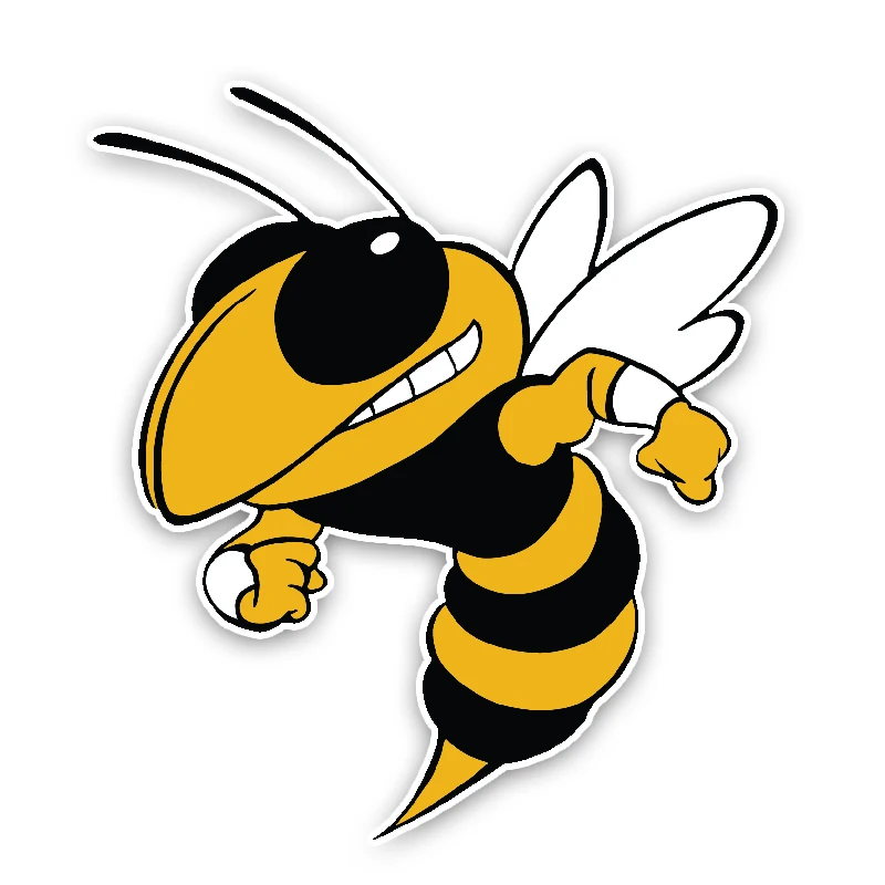 YJZT 13.6CM15CM Lovely Cartoon Hornets Colored PVC Car Sticker Bumper Window Graphic Decoration C1-5158 | Автомобили и мотоциклы