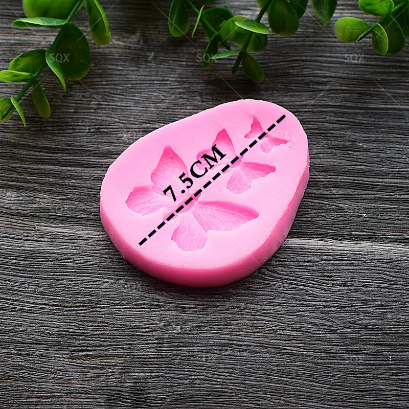 3 шт. силиконовая форма бабочки мыло формы смола глина свеча шоколада Fondant