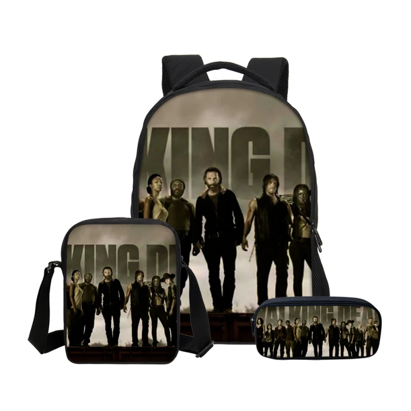 Hynes Eagle The Walking Dead 3D печать рюкзаки Карандаш сумка 3 шт./компл. Портфолио для школы