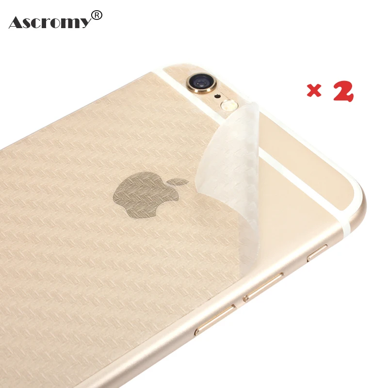 Ascromy 2 шт. экологичный чехол из углеродного волокна для iphone 6 6s 5 5S 7 Plus защитная