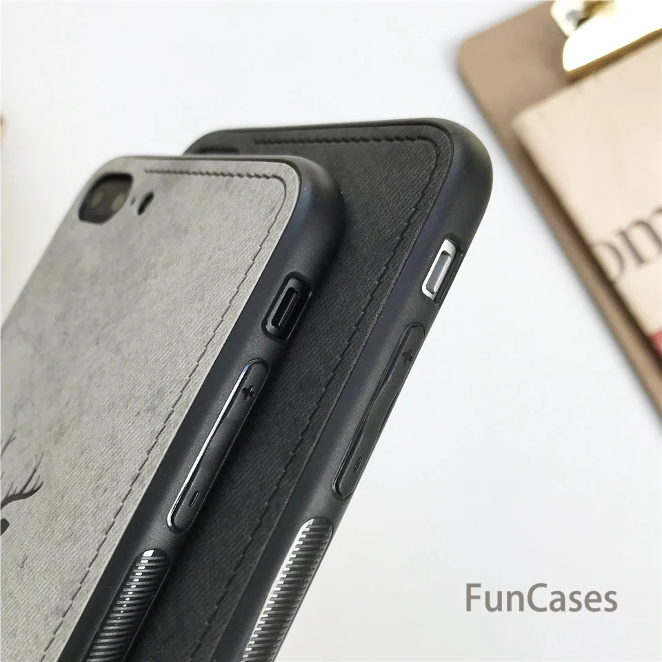 Тканевый Винтажный чехол с оленем для iphone XS MAX XR X SE 5 5S 6s 7 8 Plus OnePlus 6 силиконовый +