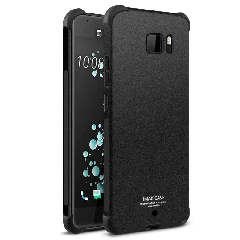 IMAK подушка безопасности объемная защита противоударный чехол для htc U Ultra/Ocean Note прозрачный мягкий ТПУ чехол для htc U12 Plus U11 Plus U11 - Цвет: Matte Black