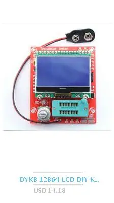 DYKB Mega328 транзистор тест er ESR метр цифровой комбинированный транзистор тест er Диод Триод индуктор Емкость MOS/PNP/NPN+ тестовый зажим