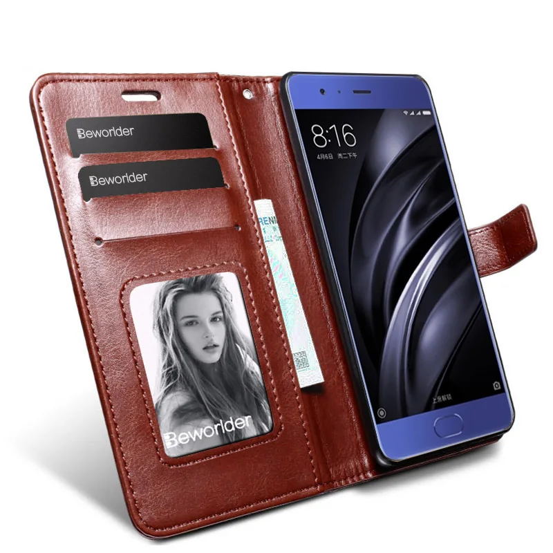 Beworlder для Xiaomi mi 6 Чехол фоторамкой флип-чехол-бумажник с отделением карт функцией