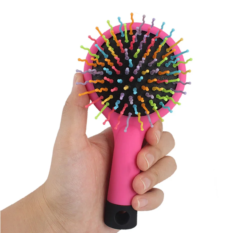 Корейский Радуга волшебный гребень для волос кисть объем Инструменты укладки