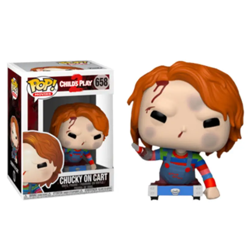 with box FUNKO POP Movie Stephen King's It's Child's Play Saw, крик пеннивайз Чаки V для вендетты, экшн-фигурка, игрушки для детей на Рождество - Цвет: with box