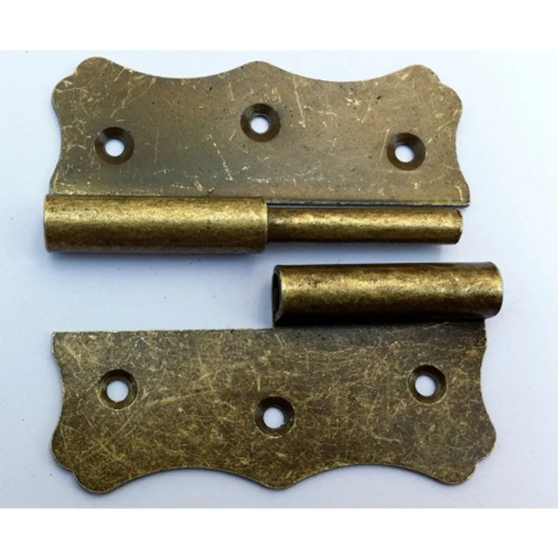 8PCS 60x50mm Flower Cabinet Door Hinges Butt DIY Box 6 Holes Bag Accessories Bronze Tone | Обустройство дома