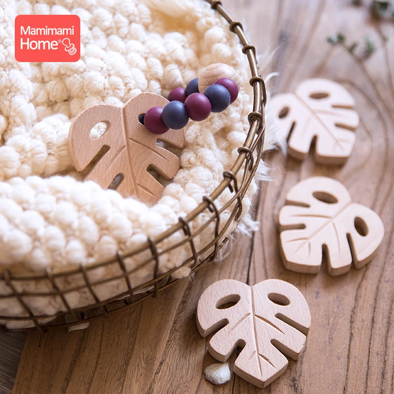 MAMIHOME новый продукт 5 шт./набор клен Форма деревянный Прорезыватель для зубов из